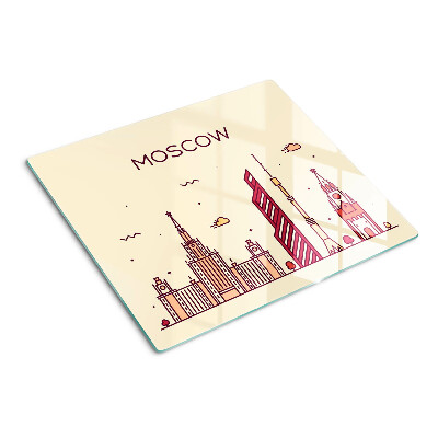 Steklena podloga za rezanje Ilustracija moskovskega obzorja