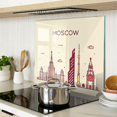 Steklena podloga za rezanje Ilustracija moskovskega obzorja
