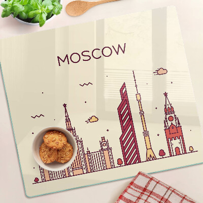 Steklena podloga za rezanje Ilustracija moskovskega obzorja