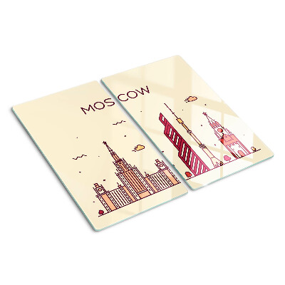 Steklena podloga za rezanje Ilustracija moskovskega obzorja