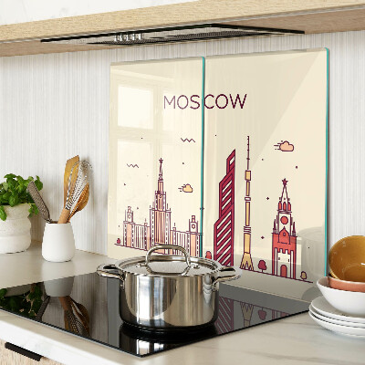 Steklena podloga za rezanje Ilustracija moskovskega obzorja