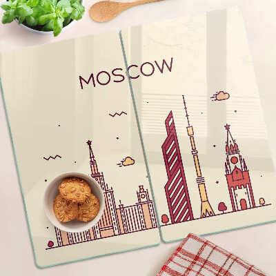 Steklena podloga za rezanje Ilustracija moskovskega obzorja