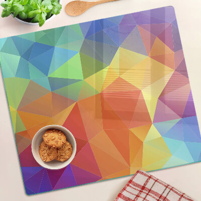 Steklena podloga za rezanje Geometrija barvnih trikotnikov