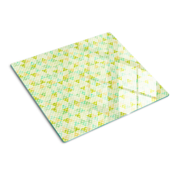 Steklena podloga za rezanje Geometrija v pastelnih barvah