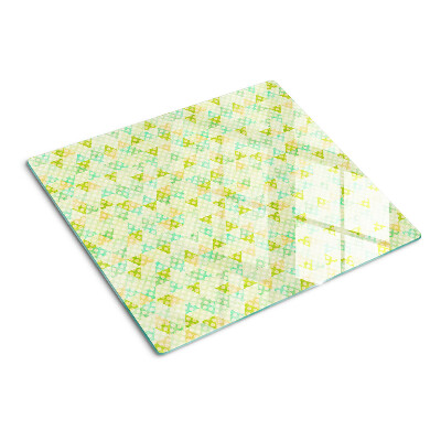 Steklena podloga za rezanje Geometrija v pastelnih barvah