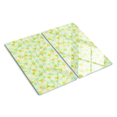Steklena podloga za rezanje Geometrija v pastelnih barvah