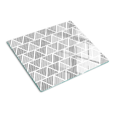 Steklena podloga za rezanje Geometrijski vzorci v odtenkih sive