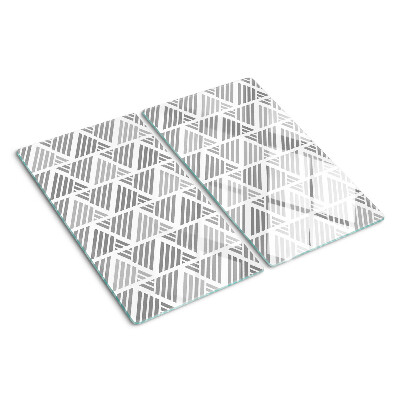 Steklena podloga za rezanje Geometrijski vzorci v odtenkih sive