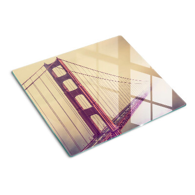 Steklena podloga za rezanje Starinski most Golden Gate