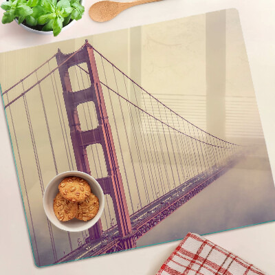Steklena podloga za rezanje Starinski most Golden Gate