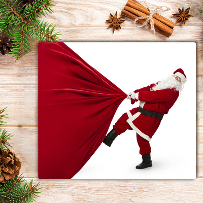 Steklena podloga za rezanje Božična darila Santa Claus