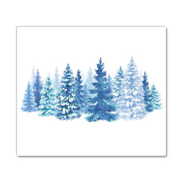 Steklena podloga za rezanje Božično drevo Snow Zima