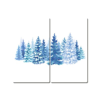 Steklena podloga za rezanje Božično drevo Snow Zima