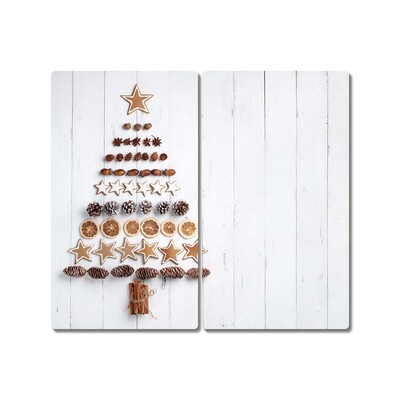 Steklena podloga za rezanje GingerbRead Christmas Tree Božični okraski