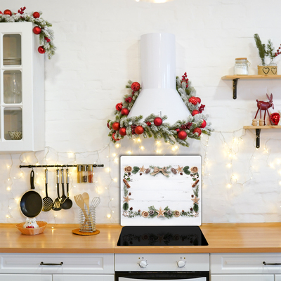 Steklena podloga za rezanje Božični gingerbread.