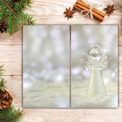 Steklena podloga za rezanje Dobrodošli stekleni angel Ornament