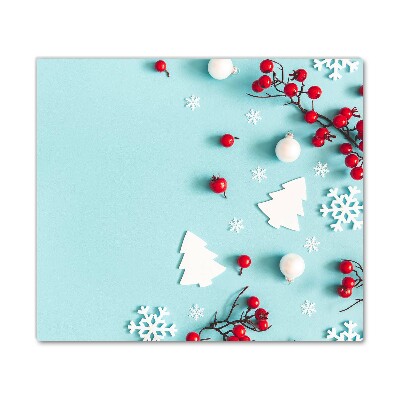 Steklena podloga za rezanje Snowflakes Božični okraski