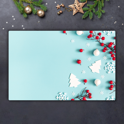 Steklena podloga za rezanje Snowflakes Božični okraski