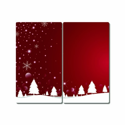 Steklena podloga za rezanje Božično drevo Božič snežinke