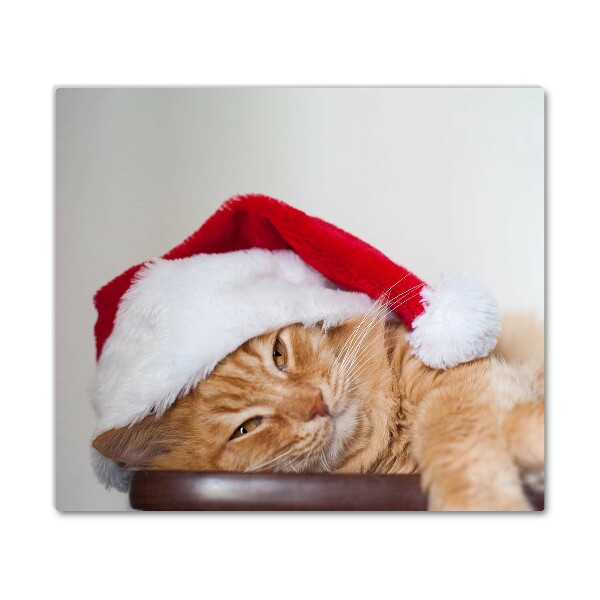 Steklena podloga za rezanje Cat Cap Santa Claus