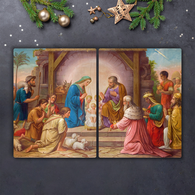 Steklena podloga za rezanje Božič stabilen Jezus.