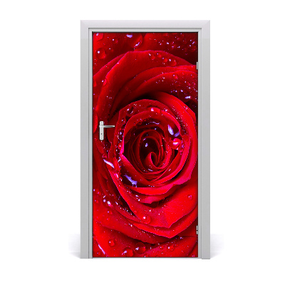 Nalepka na vratih Rdeča vrtnica