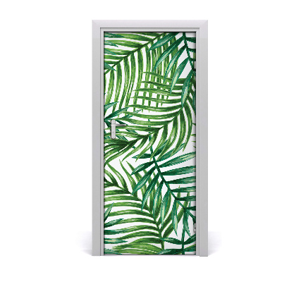 Samolepilni tapete na vratih Palm listi