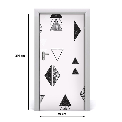 Samolepilni tapete na vratih Trikotniki ozadje