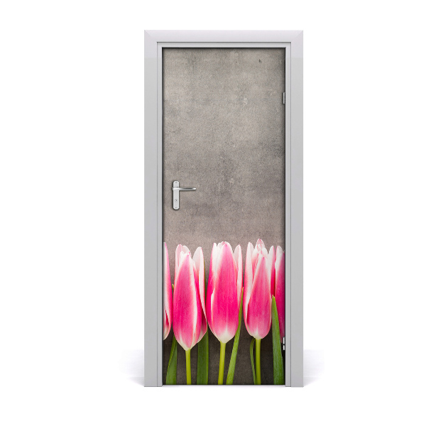 Nalepka na vratih Roza tulipani