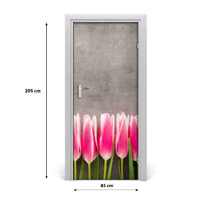 Nalepka na vratih Roza tulipani
