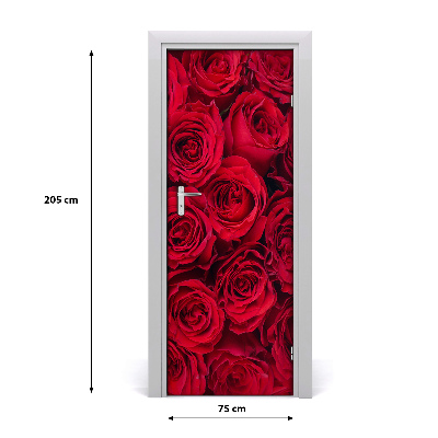 Nalepka na vratih Rdeča vrtnica