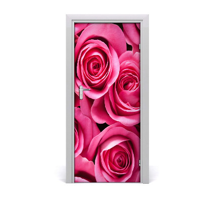 Nalepka na vratih Rožnate vrtnice