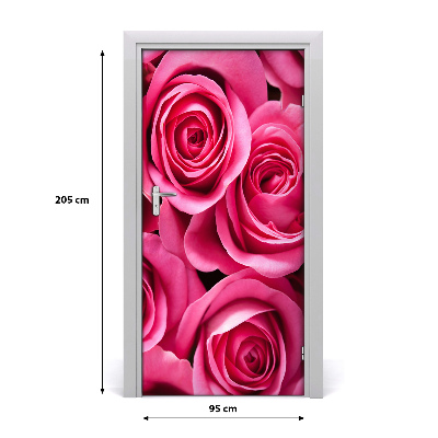 Nalepka na vratih Rožnate vrtnice