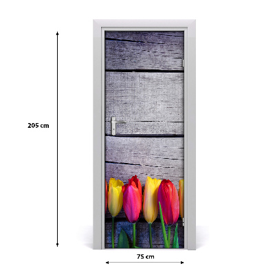 Nalepka na vratih Pisani tulipani