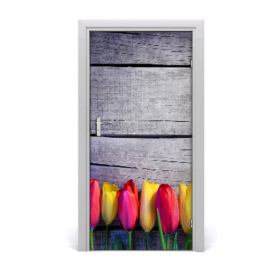 Nalepka na vratih Pisani tulipani