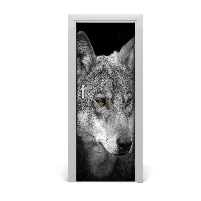 Nalepka na vratih Portret volka