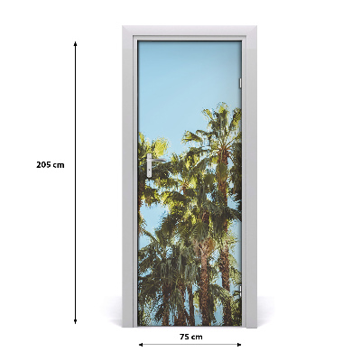 Samolepilni tapete na vratih Pokrajine palm trees