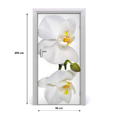Nalepka na vratih Bela orhideja