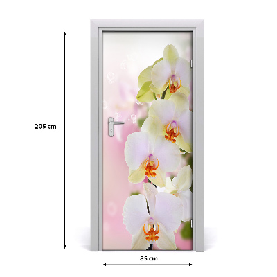 Nalepka na vratih Bela orhideja