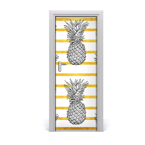 Samolepilni tapete na vratih Ananas trakovi