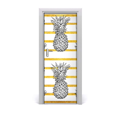 Samolepilni tapete na vratih Ananas trakovi