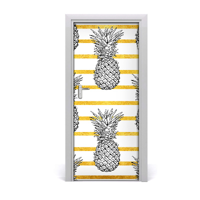 Samolepilni tapete na vratih Ananas trakovi