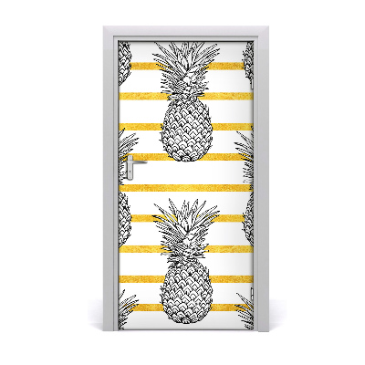 Samolepilni tapete na vratih Ananas trakovi