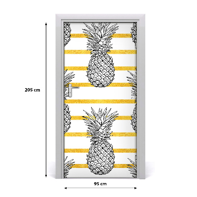 Samolepilni tapete na vratih Ananas trakovi