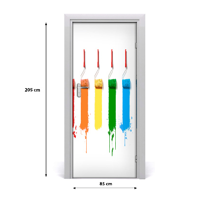 Samolepilni tapete na vratih Paint valji