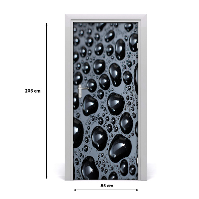 Samolepilni tapete na vratih Kapljice vode