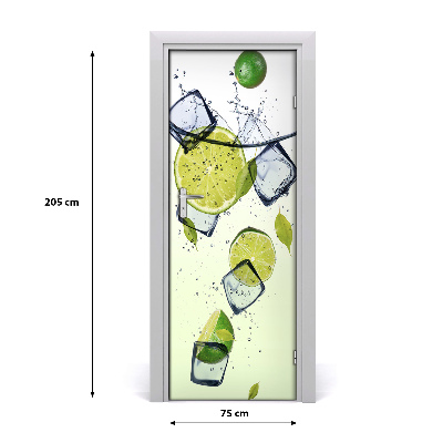 Samolepilni tapete na vratih Limes in led