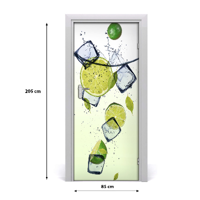 Samolepilni tapete na vratih Limes in led