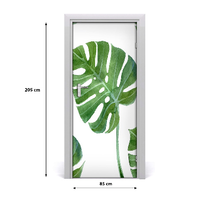 Samolepilni tapete na vratih Monstera