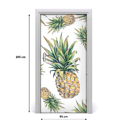 Samolepilni tapete na vratih Ananas